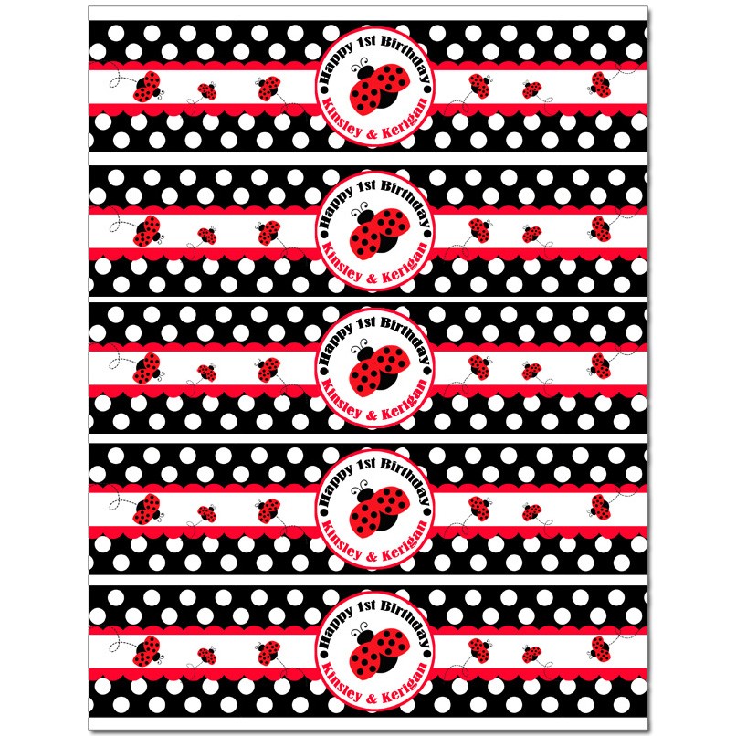 Detail Ladybug Water Bottle Labels Free Nomer 12