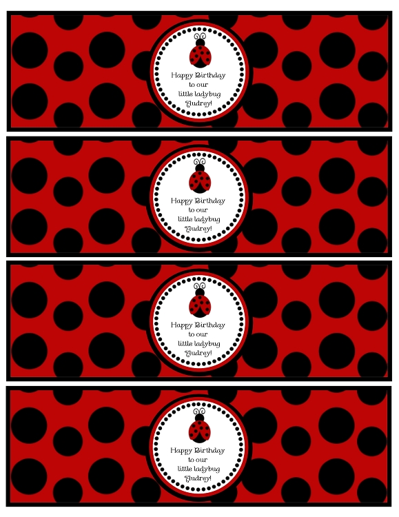 Detail Ladybug Water Bottle Labels Free Nomer 32