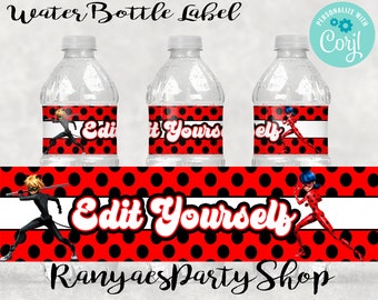 Detail Ladybug Water Bottle Labels Free Nomer 50