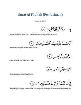 Detail Lafadz Surat Al Fatihah Nomer 8