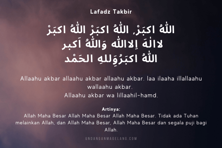 Detail Lafadz Takbiran Arab Nomer 37