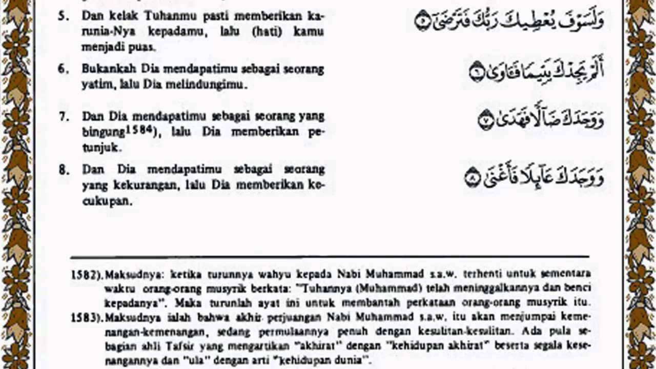 Detail Lafal Surat Ad Dhuha Nomer 42