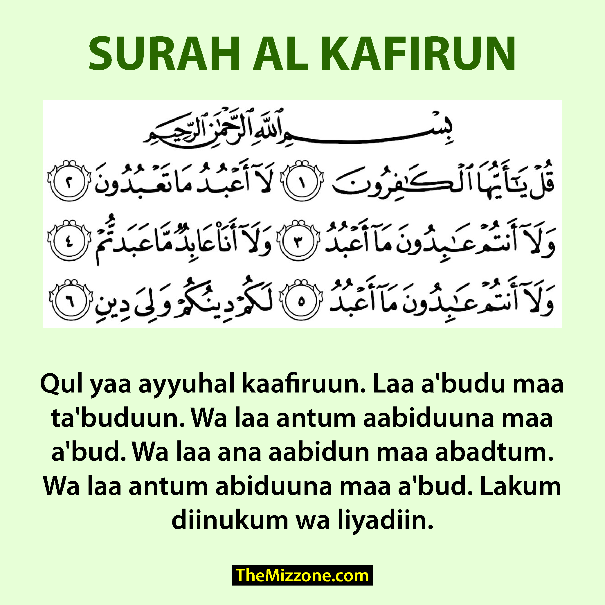 Detail Lafal Surat Al Kafirun Nomer 22