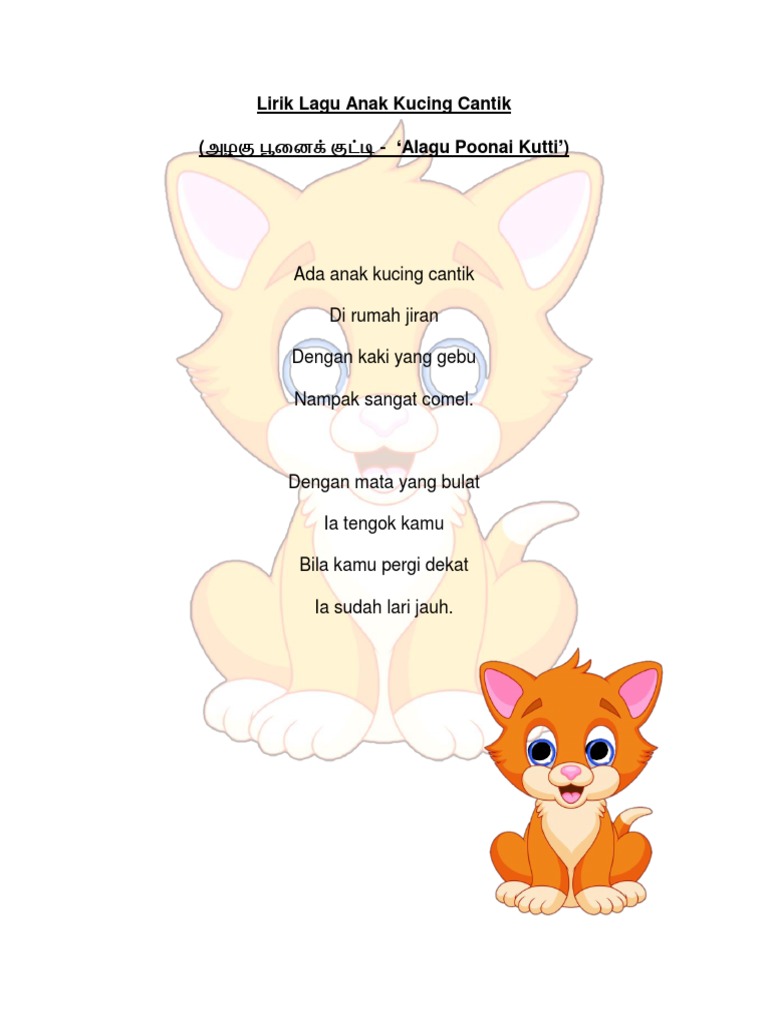 Detail Lagu Anak Anak Gambar Kucing Nomer 16