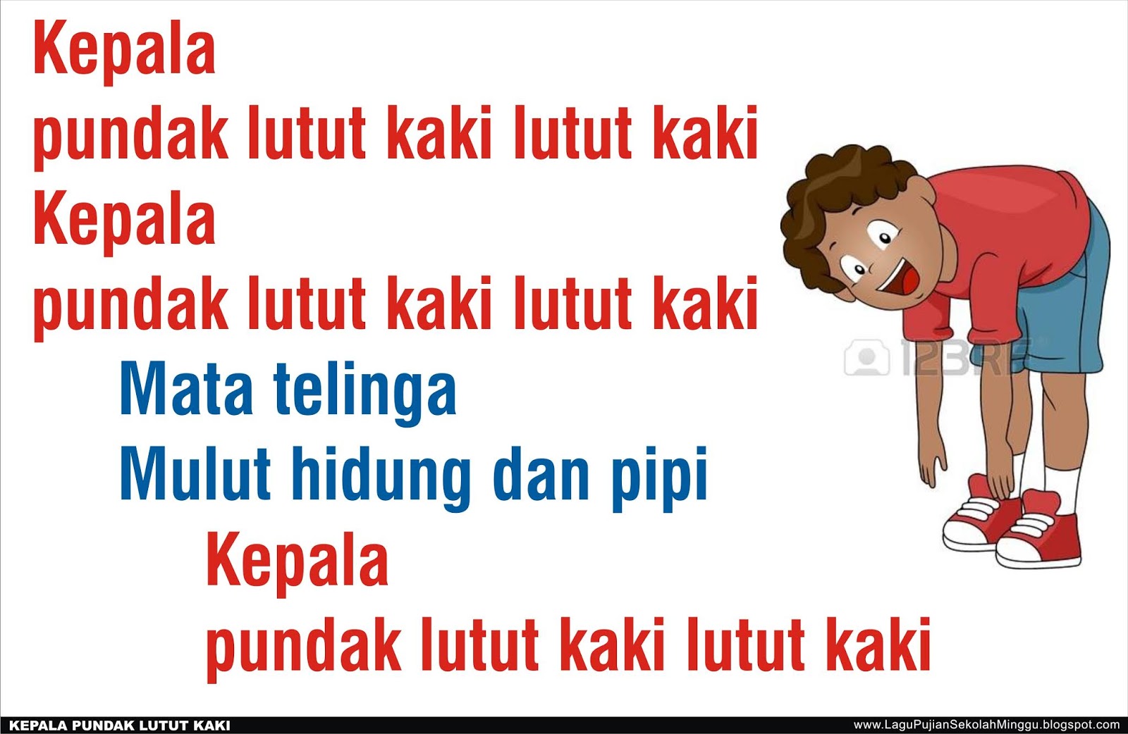 Detail Lagu Anak Anak Kepala Pundak Lutut Kaki Nomer 6