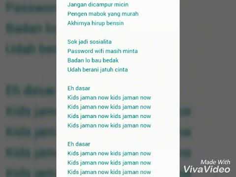 Detail Lagu Kids Zaman Now Nomer 5