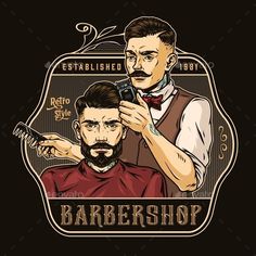 Detail Lambang Barbershop Keren Nomer 10