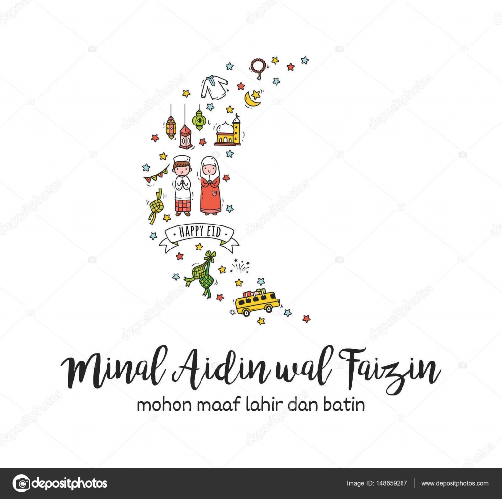 Detail Minal Aidin Wal Faidzin Vector Nomer 10