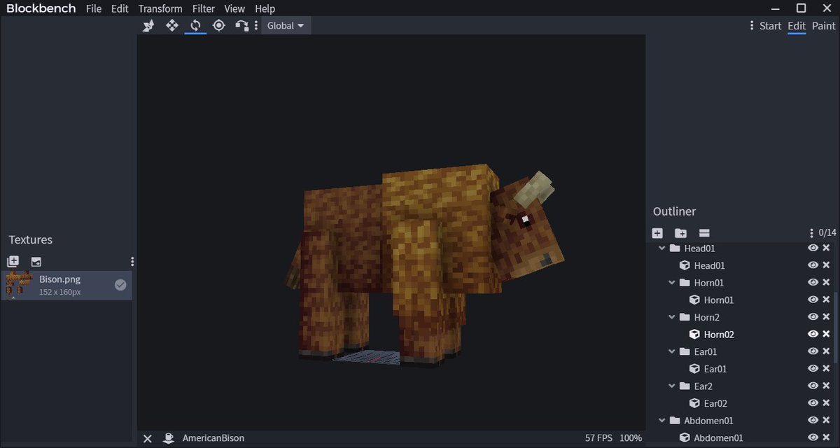 Detail Minecraft Bison Nomer 21