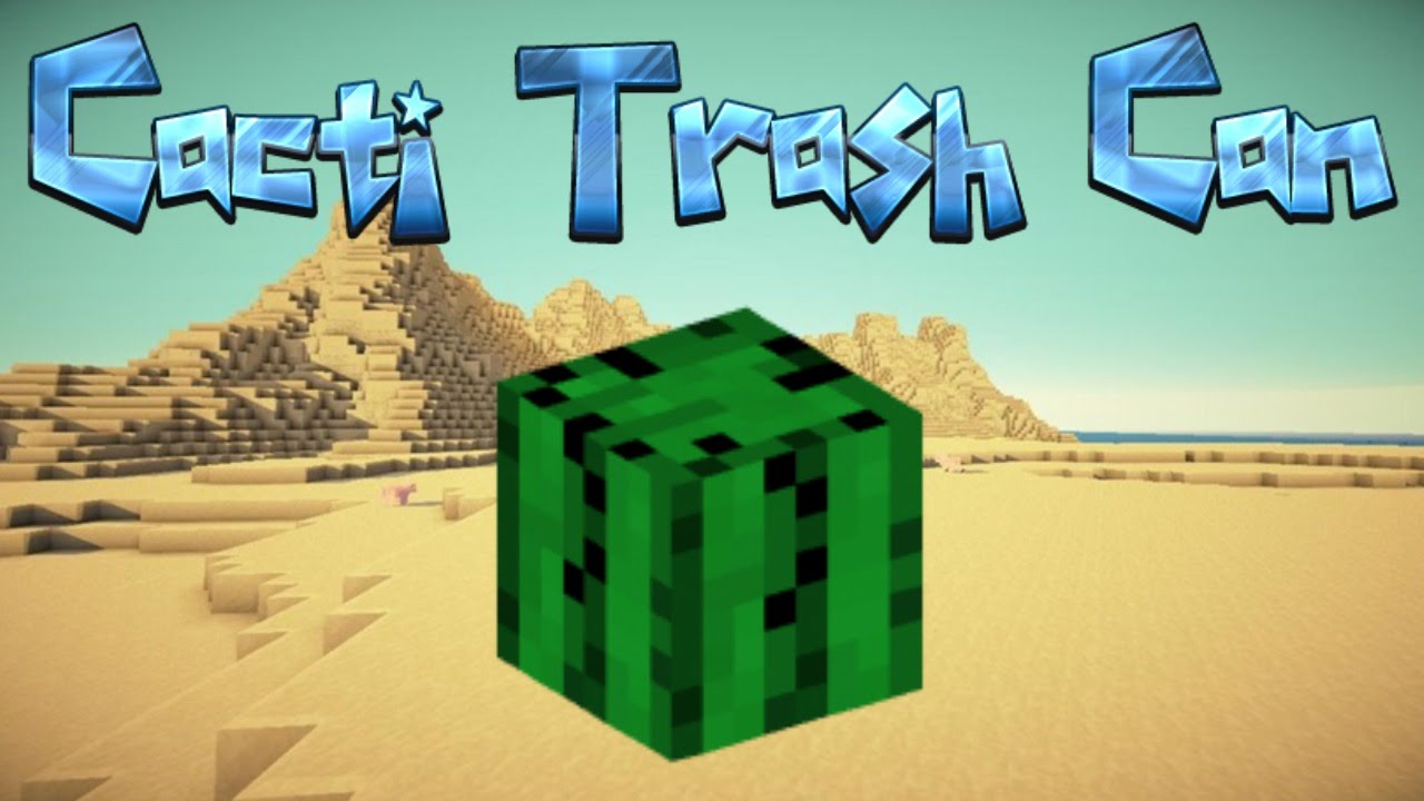 Detail Minecraft Cactus Trash Can Nomer 13