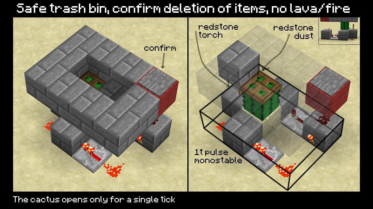 Detail Minecraft Cactus Trash Can Nomer 17