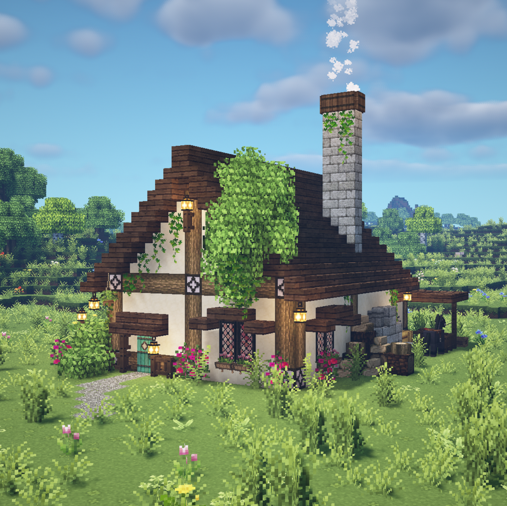 Detail Minecraft Fairy Cottage Nomer 9