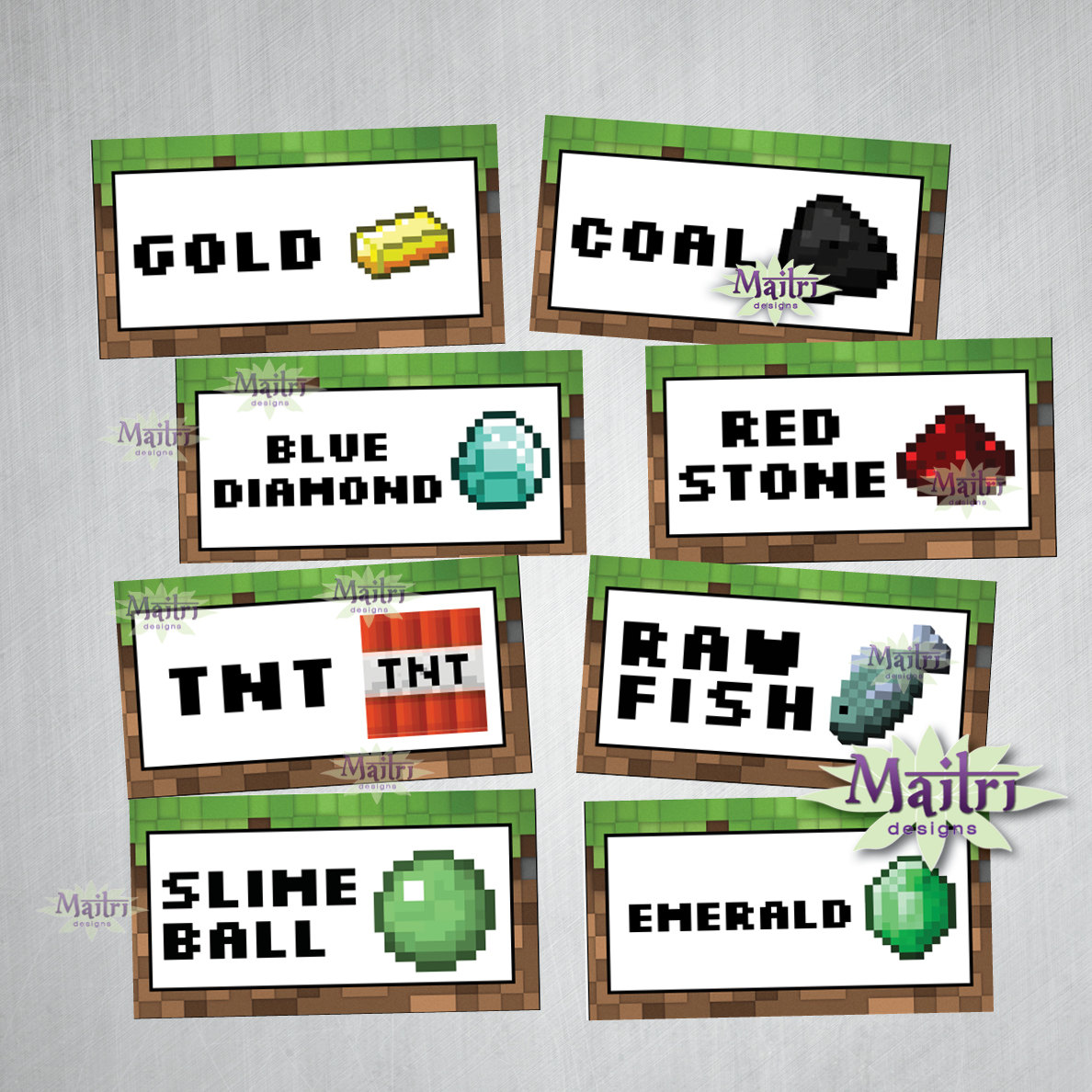 Detail Minecraft Food Tent Cards Free Nomer 31