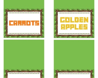 Detail Minecraft Food Tent Cards Free Nomer 40