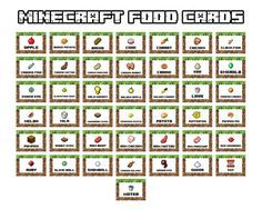 Detail Minecraft Food Tent Cards Free Nomer 9