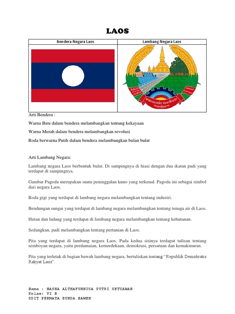 Detail Lambang Dan Bendera Laos Nomer 13