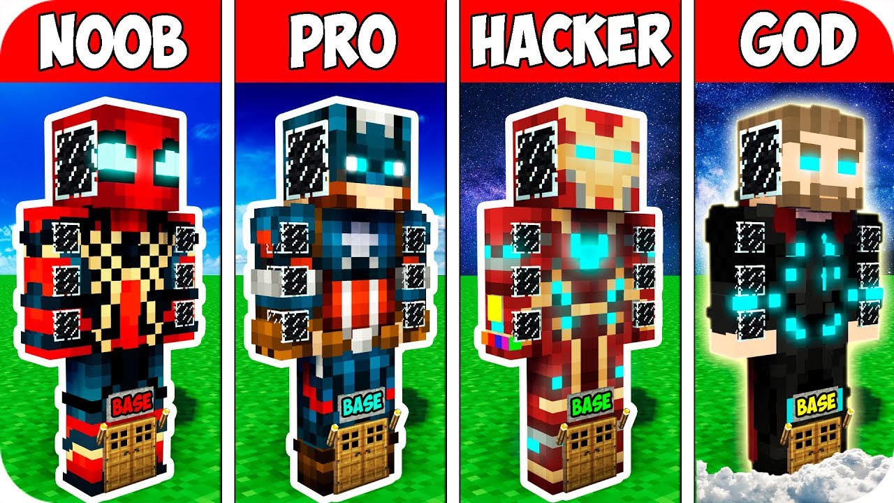 Detail Minecraft Noob Vs Pro Vs Hacker Vs God Membuat Rumah Nomer 12