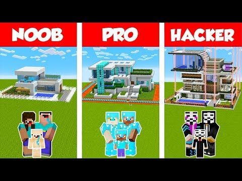 Detail Minecraft Noob Vs Pro Vs Hacker Vs God Membuat Rumah Nomer 42