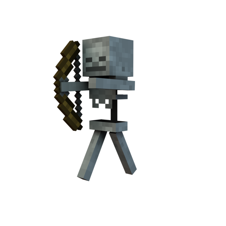 Detail Minecraft Skeleton Png Nomer 3