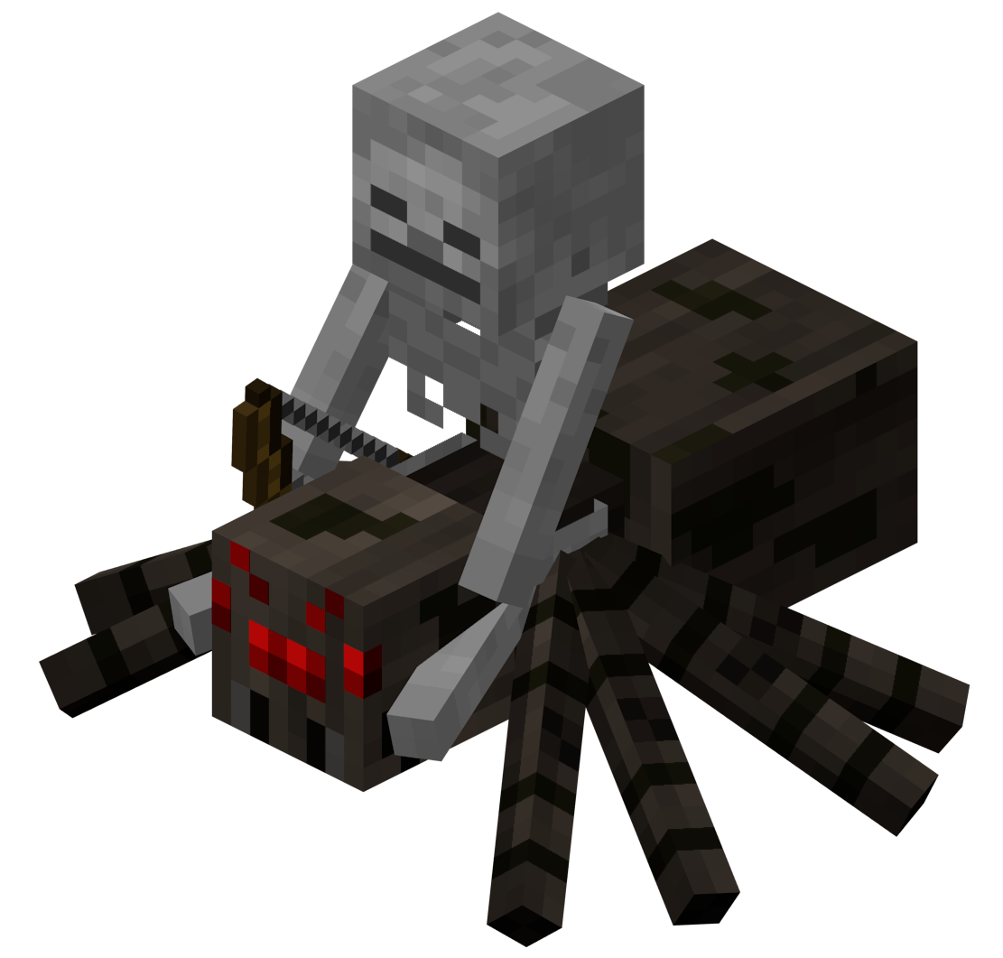 Detail Minecraft Skeleton Riding A Spider Nomer 3