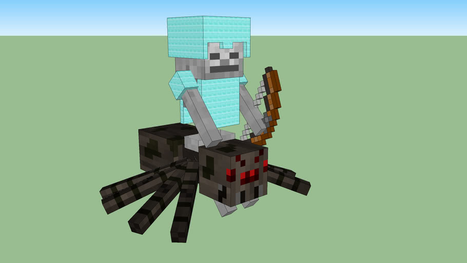 Detail Minecraft Skeleton Riding A Spider Nomer 33