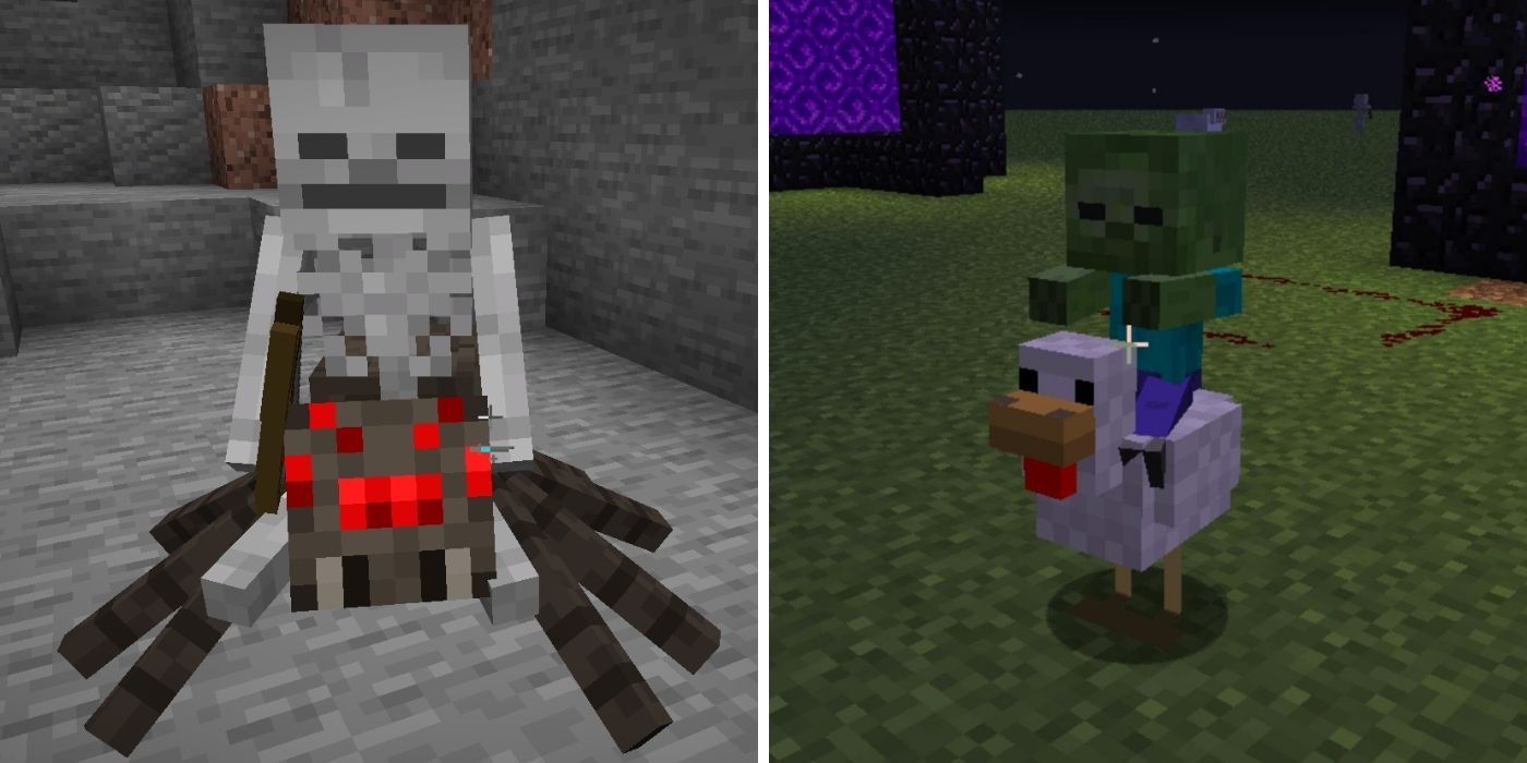 Detail Minecraft Skeleton Riding A Spider Nomer 35