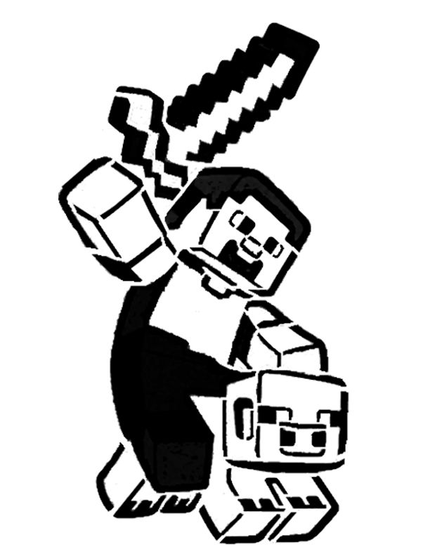 Minecraft Steve Silhouette - KibrisPDR