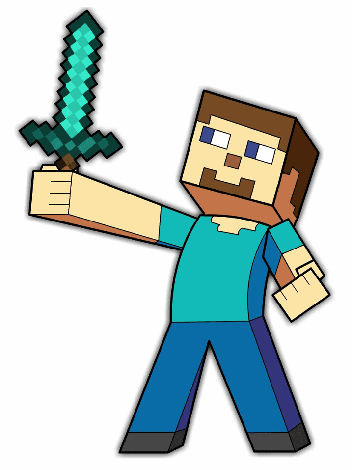 Detail Minecraft Steve Silhouette Nomer 35