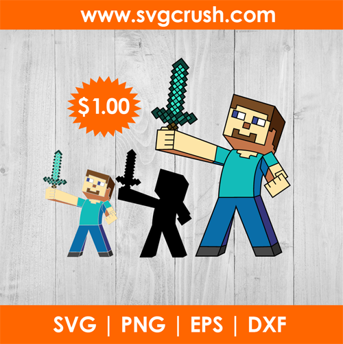 Detail Minecraft Steve Silhouette Nomer 39