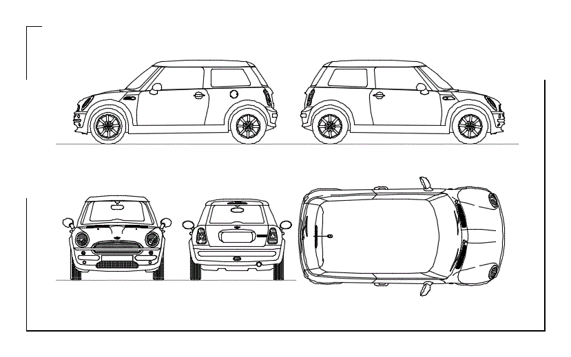 Detail Mini Cooper Dwg Koleksi Nomer 3