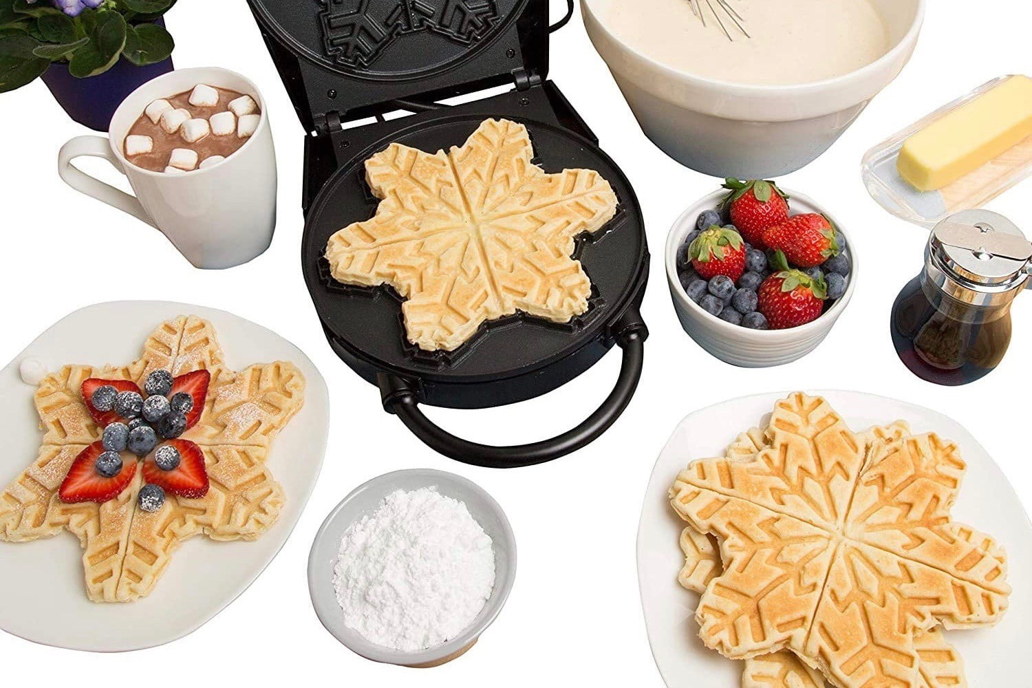 Detail Mini Snowflake Waffle Maker Nomer 18