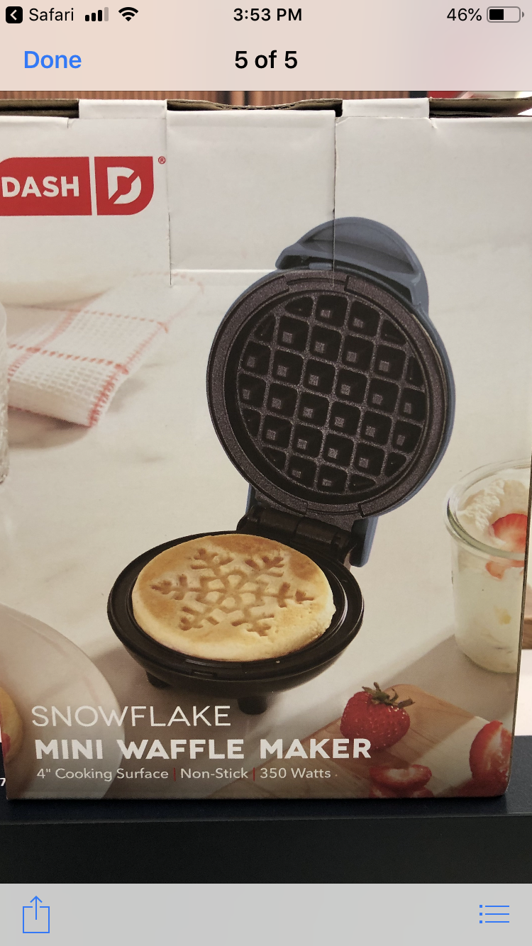 Detail Mini Snowflake Waffle Maker Nomer 26