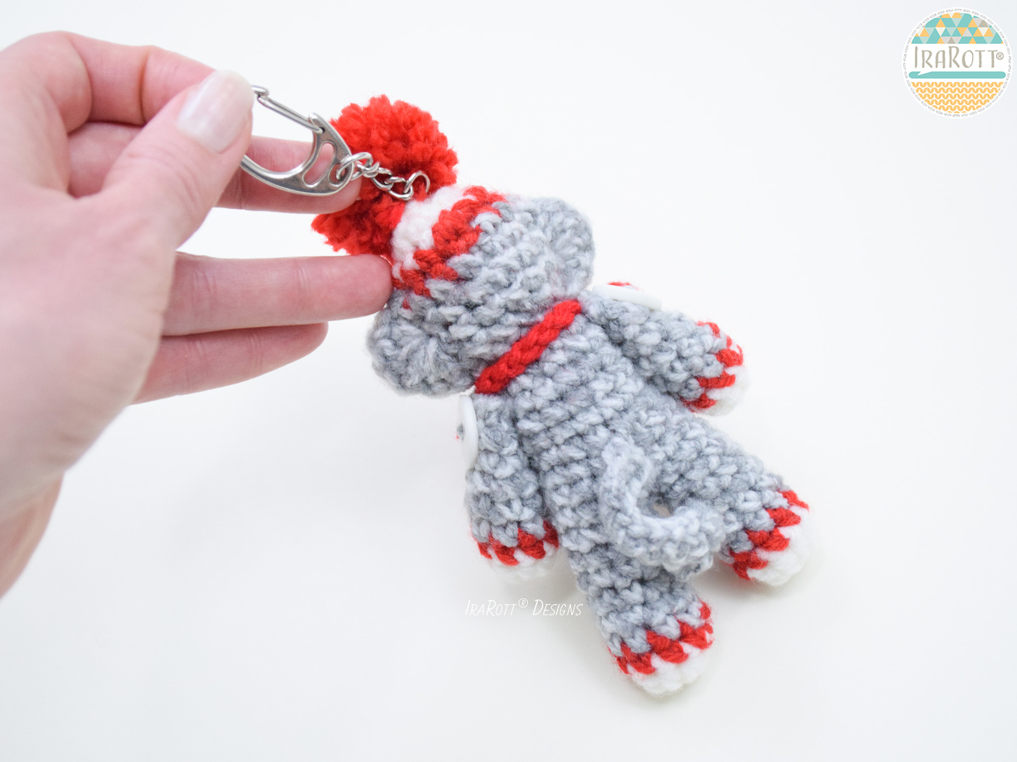 Detail Mini Sock Monkey Keychain Nomer 11