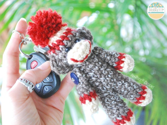 Detail Mini Sock Monkey Keychain Nomer 13