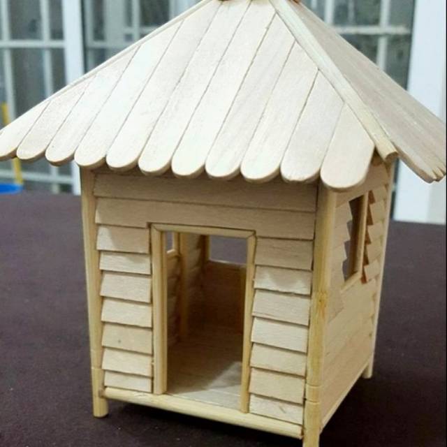 Detail Miniatur Rumah Adat Dari Stik Nomer 3