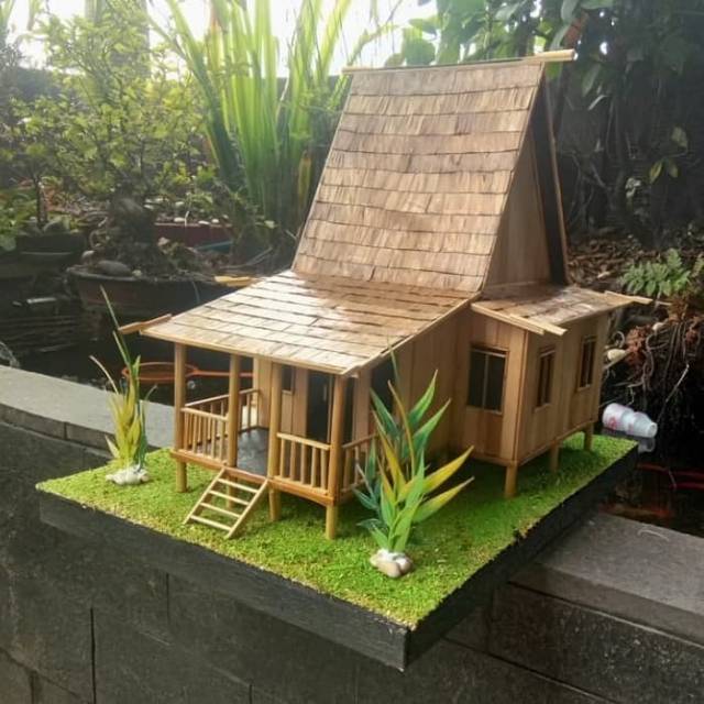 Detail Miniatur Rumah Adat Dari Stik Nomer 54