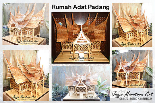 Detail Miniatur Rumah Adat Minangkabau Nomer 18