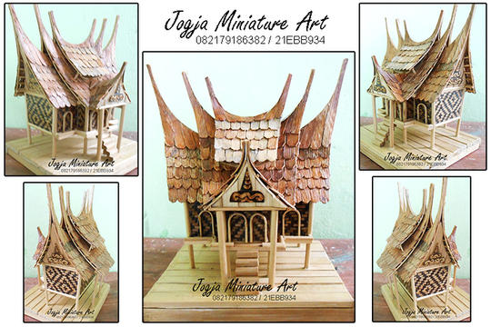 Detail Miniatur Rumah Adat Minangkabau Nomer 20