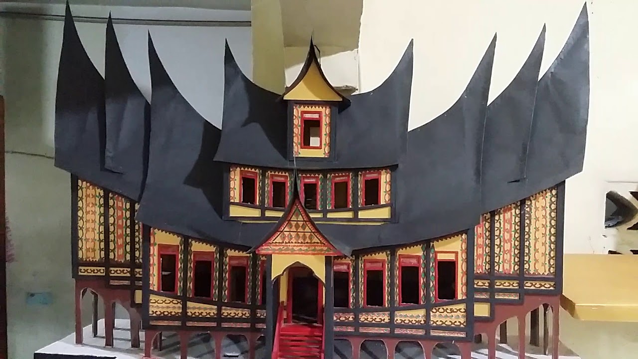 Detail Miniatur Rumah Adat Minangkabau Nomer 3