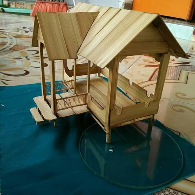 Detail Miniatur Rumah Bambu Nomer 12