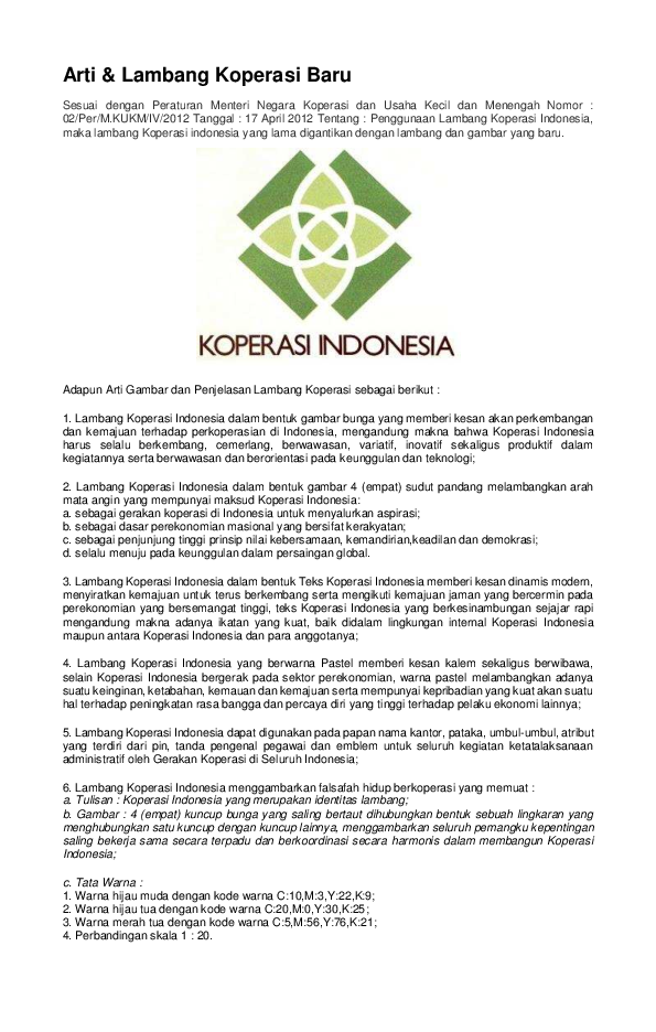 Detail Lambang Koperasi Indonesia Terbaru Nomer 38