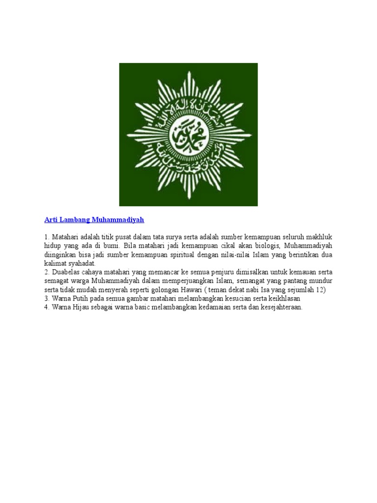 Detail Lambang Muhammadyah Nomer 19