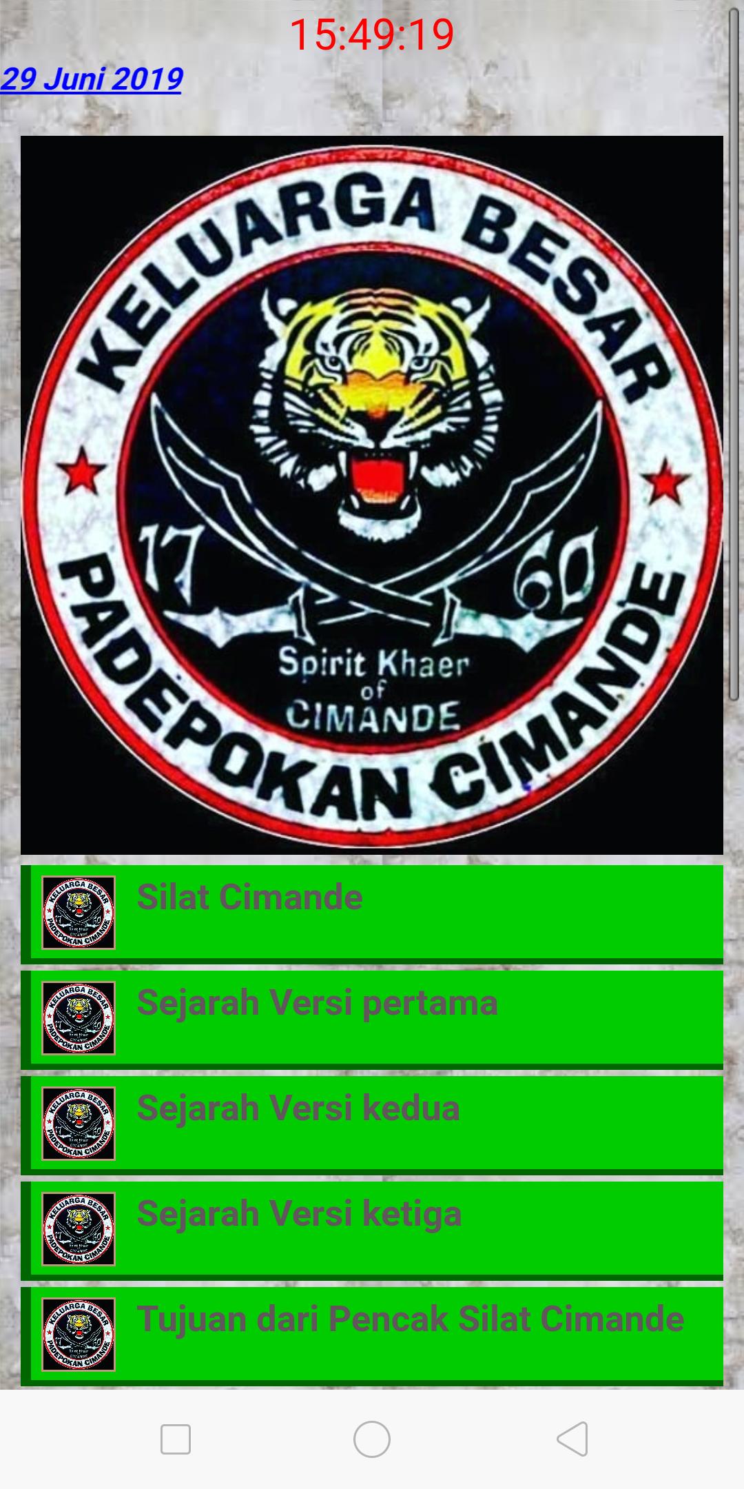 Detail Lambang Pencak Silat Cimande Nomer 3