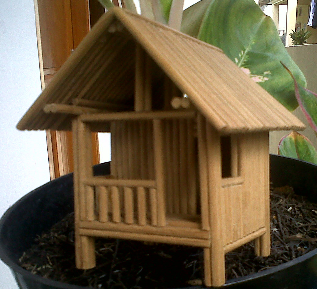 Detail Miniatur Rumah Dari Bambu Sederhana Nomer 21