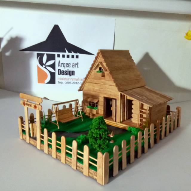 Detail Miniatur Rumah Dari Stik Nomer 24