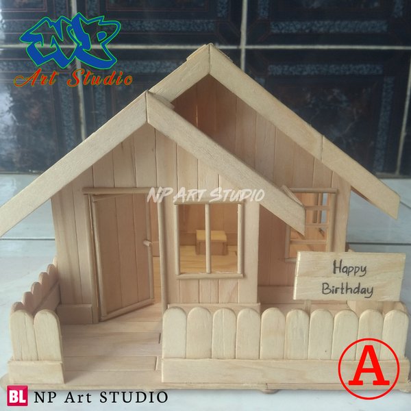 Detail Miniatur Rumah Dari Stik Es Nomer 35