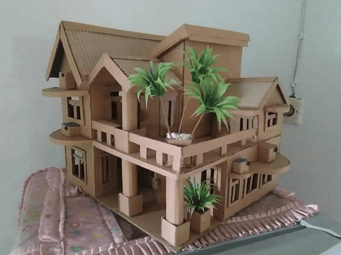 Detail Miniatur Rumah Kardus Nomer 24