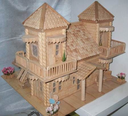 Detail Miniatur Rumah Mewah Dari Stik Es Krim Nomer 14