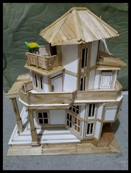Detail Miniatur Rumah Mewah Dari Stik Es Krim Nomer 20