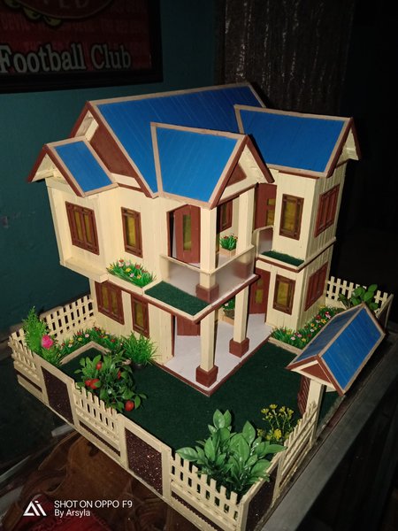 Detail Miniatur Rumah Mewah Dari Stik Es Krim Nomer 9